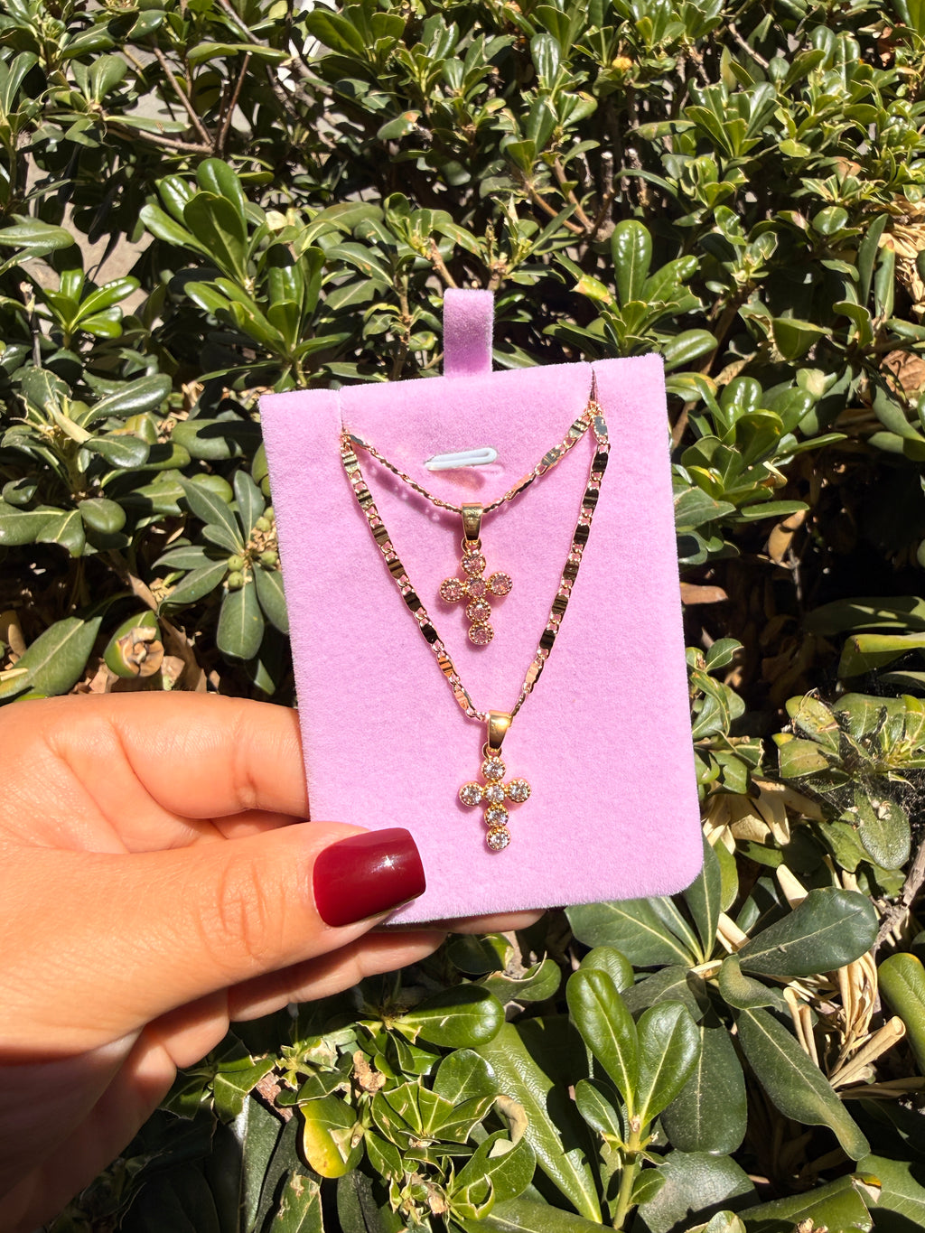 Small cross necklace