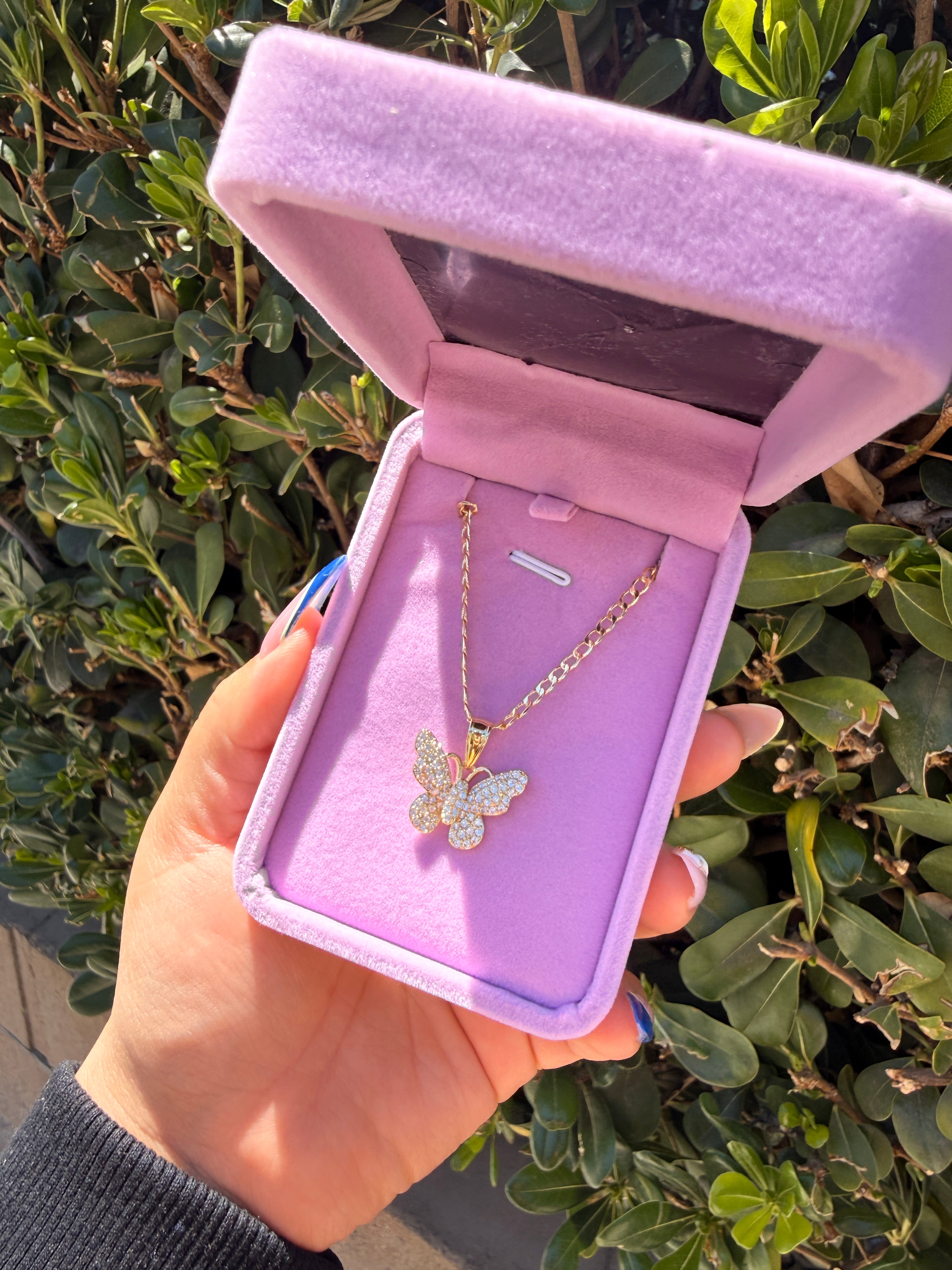 Bling butterfly necklace