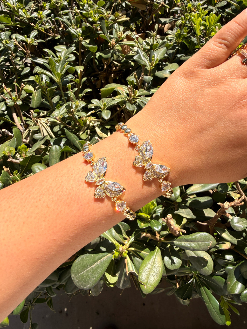 Butterfly diamond bracelet