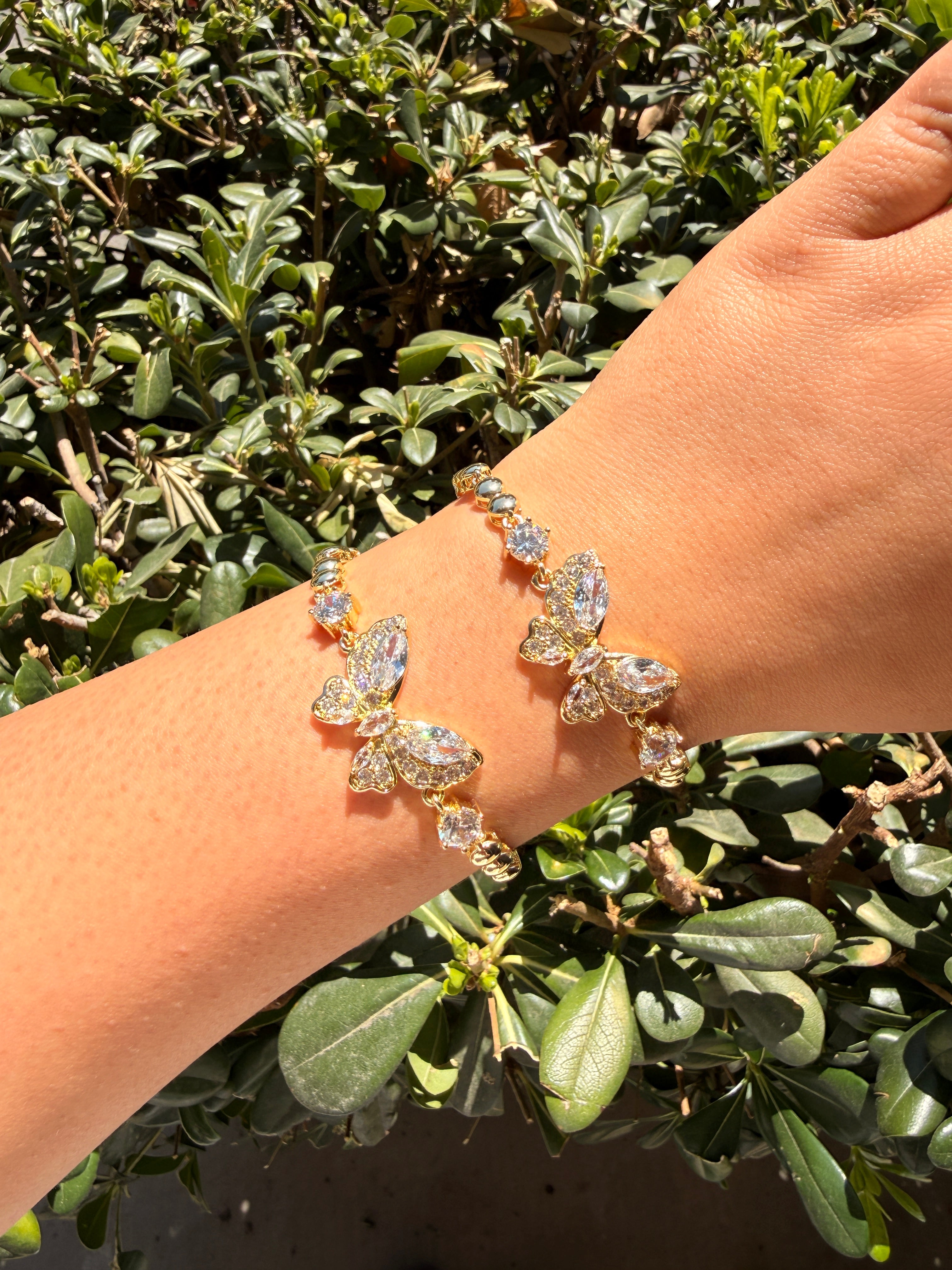 Butterfly diamond bracelet