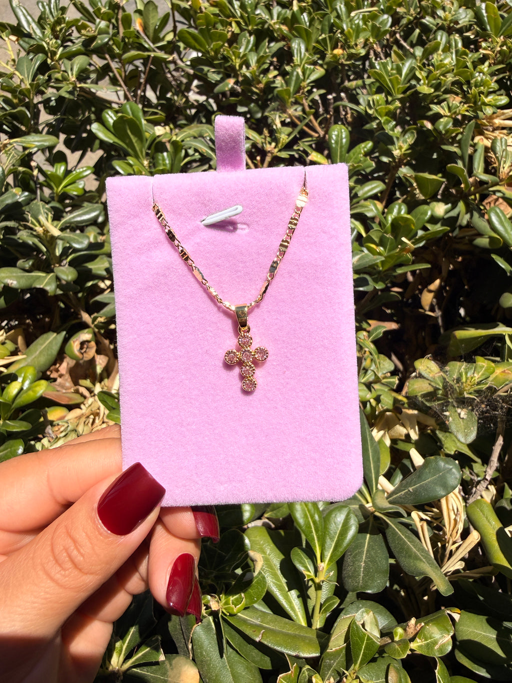 Small cross necklace
