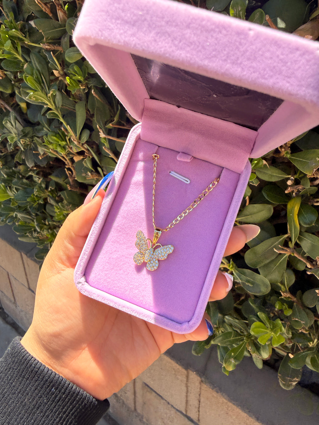Bling butterfly necklace