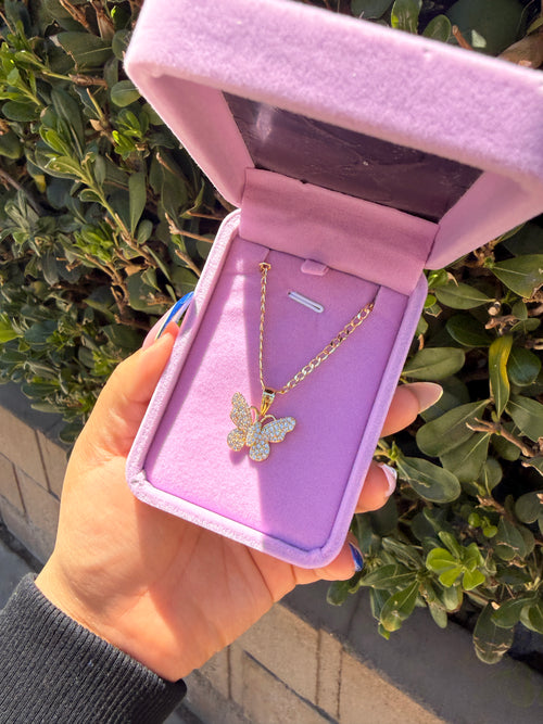 Bling butterfly necklace