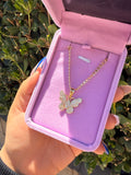 Bling butterfly necklace
