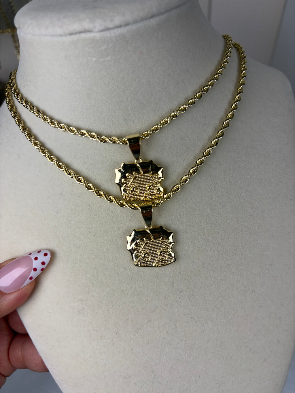 Bb Face Necklace