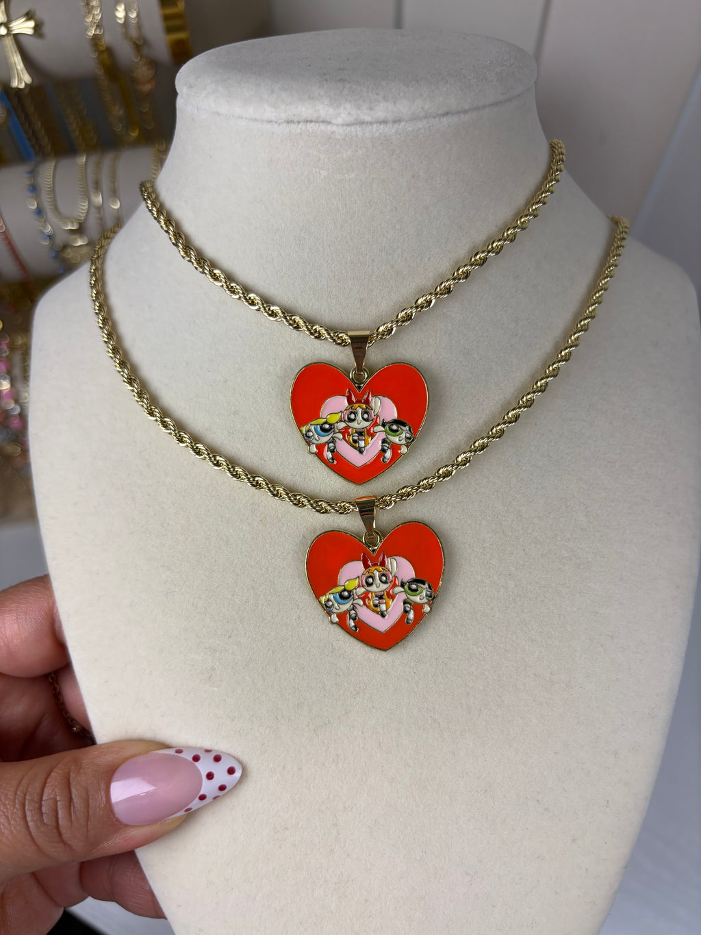 Powerpuff girls necklace