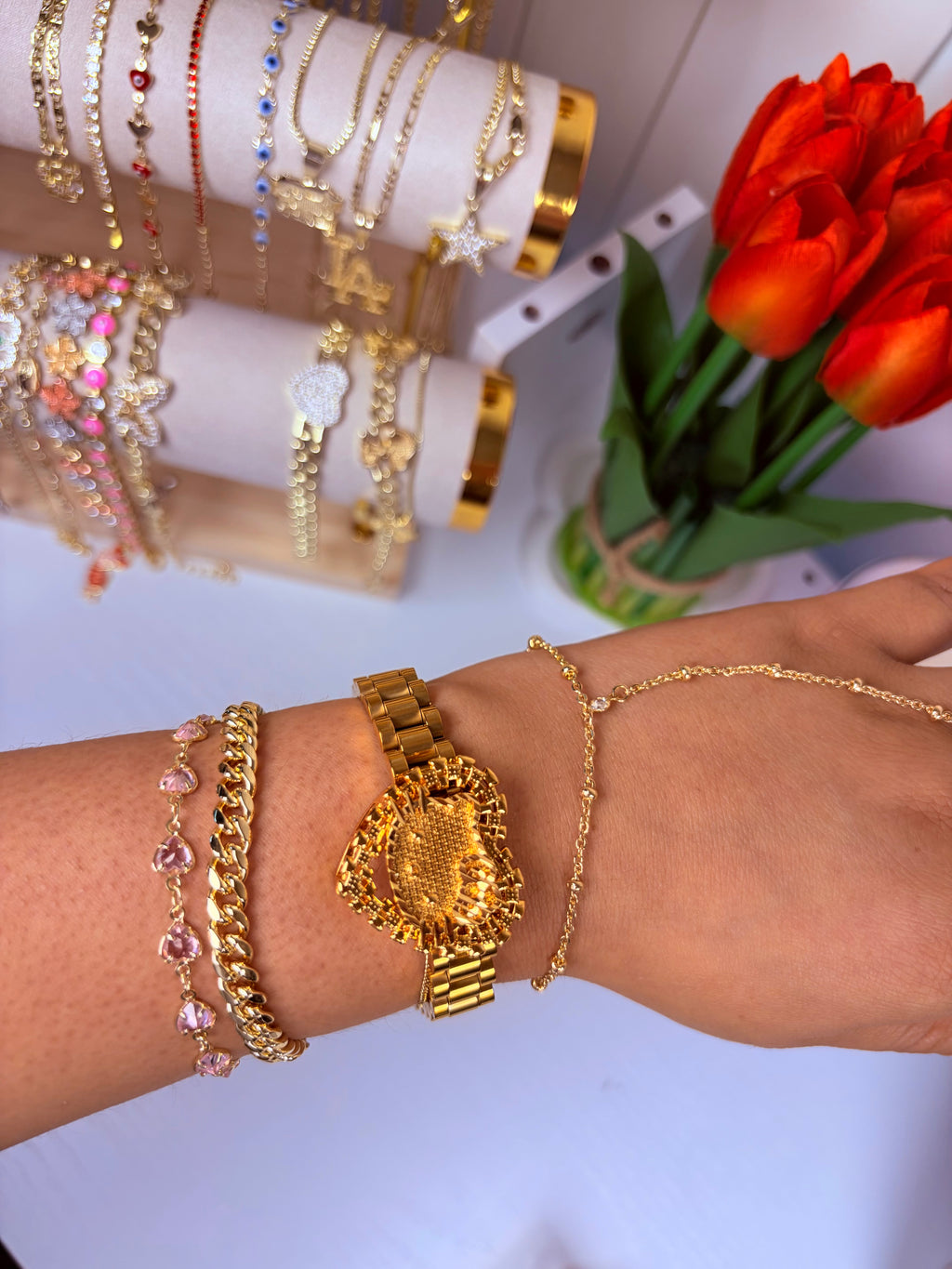HK Rollie bracelet 10” (ALL GOLD)