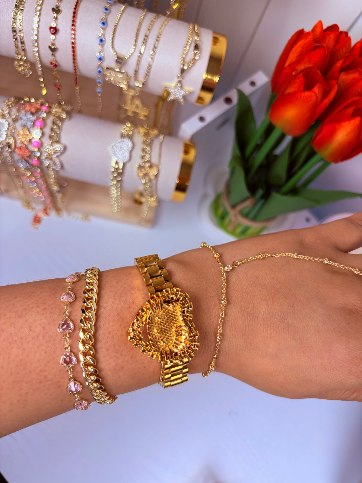 HK Rollie bracelet 10” (ALL GOLD)