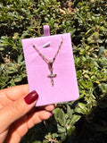 Small Jesus cross necklace