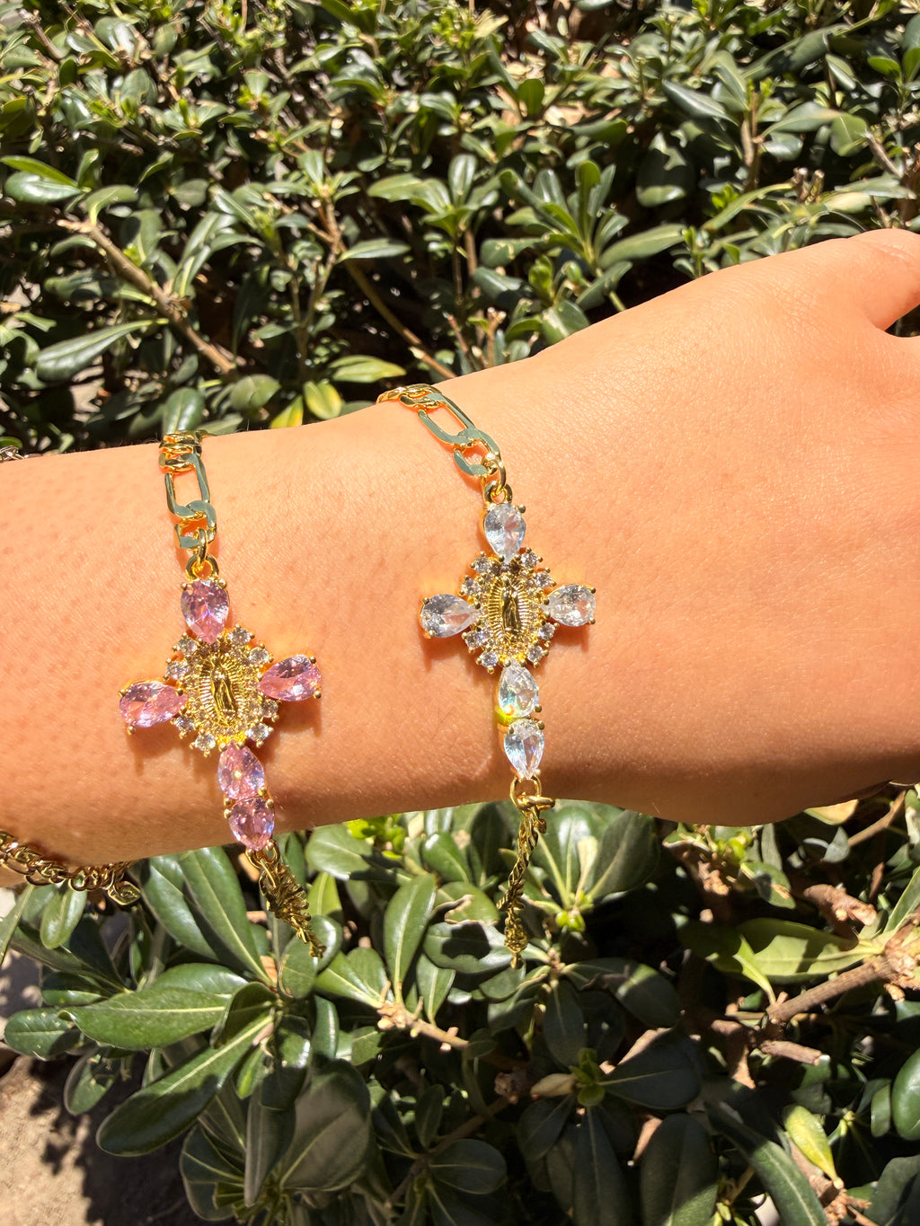 Virgin Mary Studded Bracelet