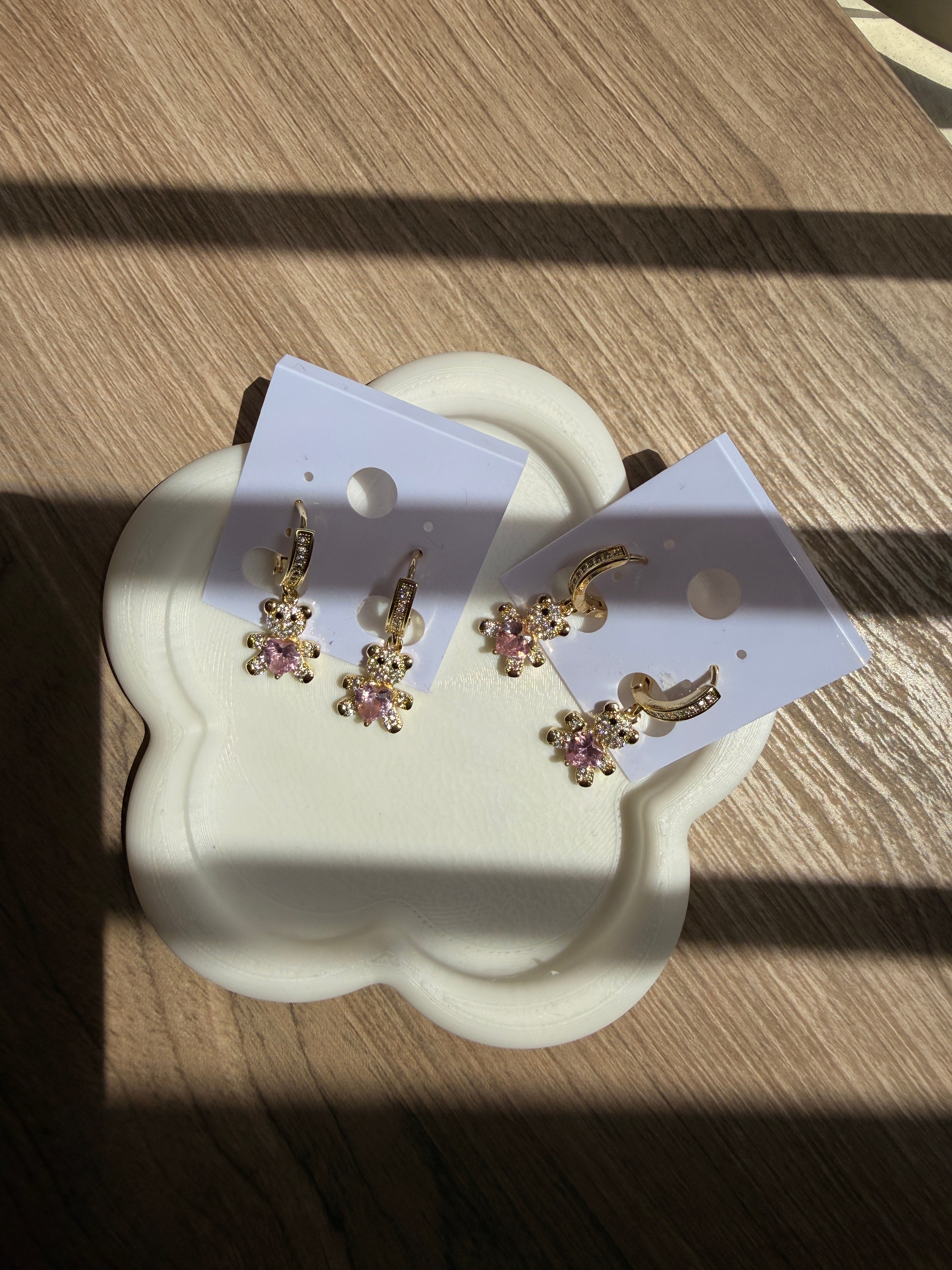 small bear stud earrings