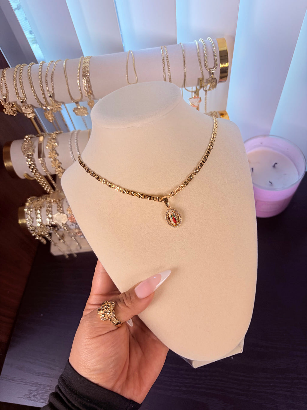 Virgin Mary necklace