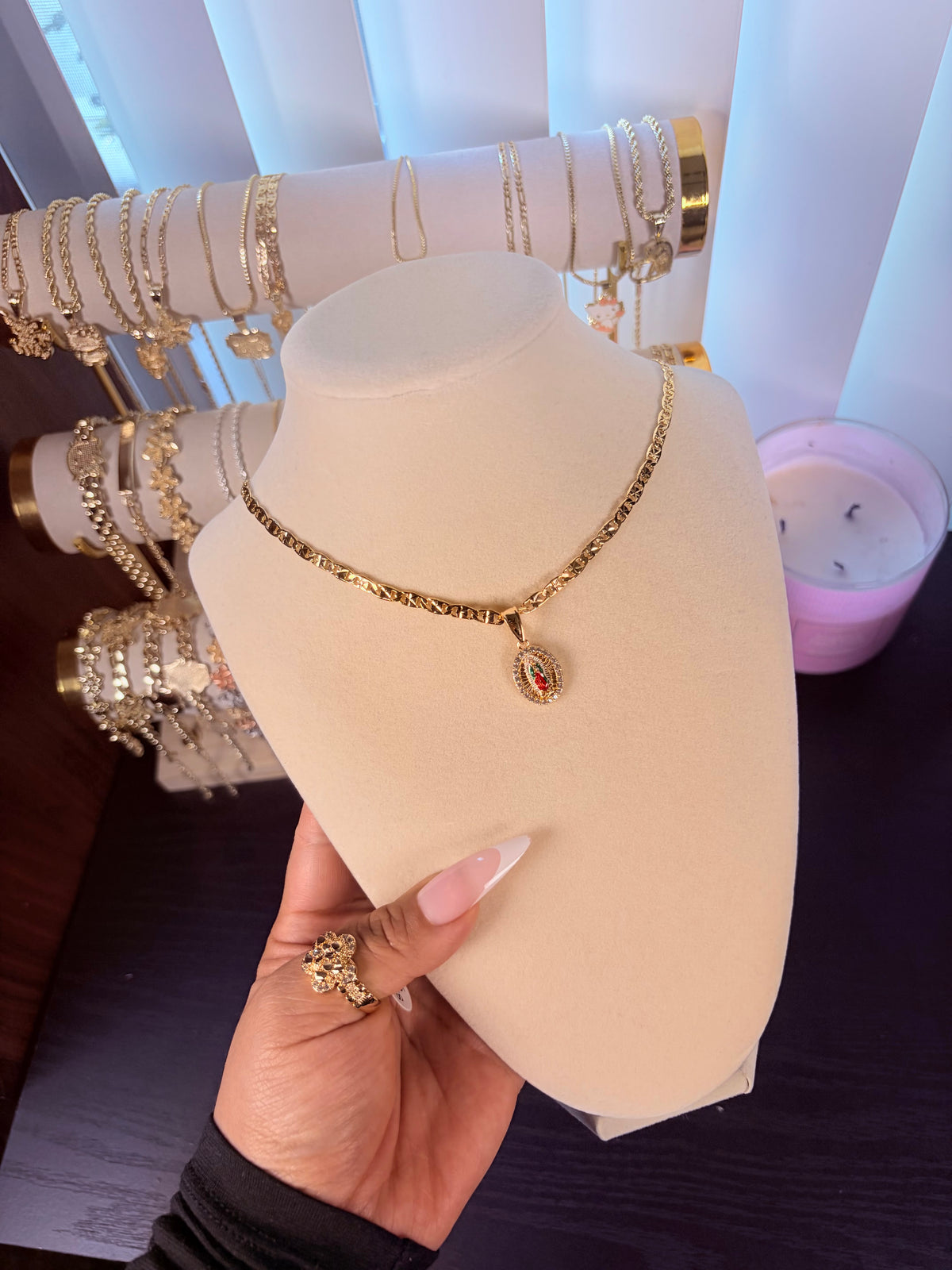 Virgin Mary necklace