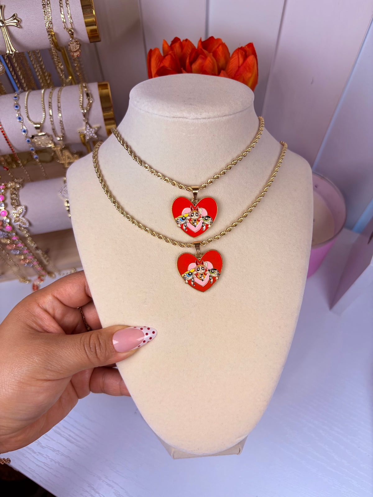 Powerpuff girls necklace