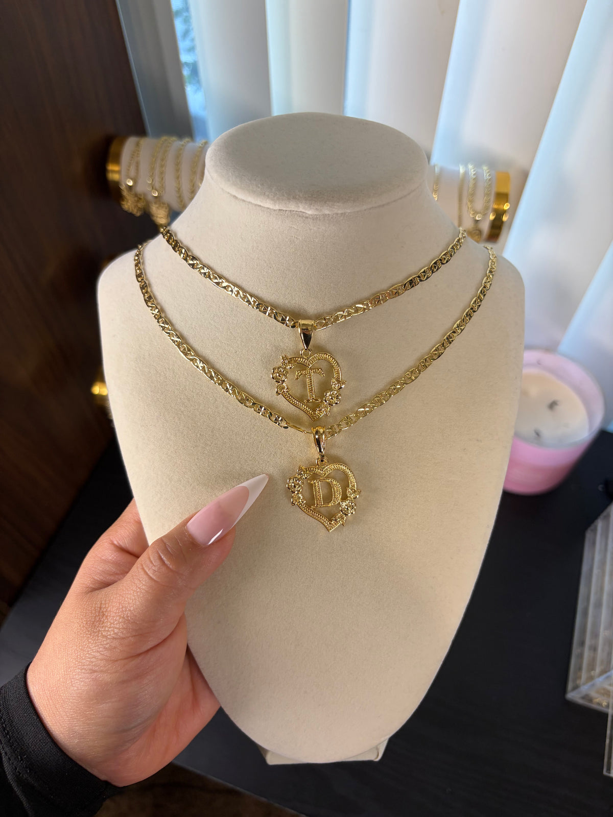 Heart Initial Pendant Necklace