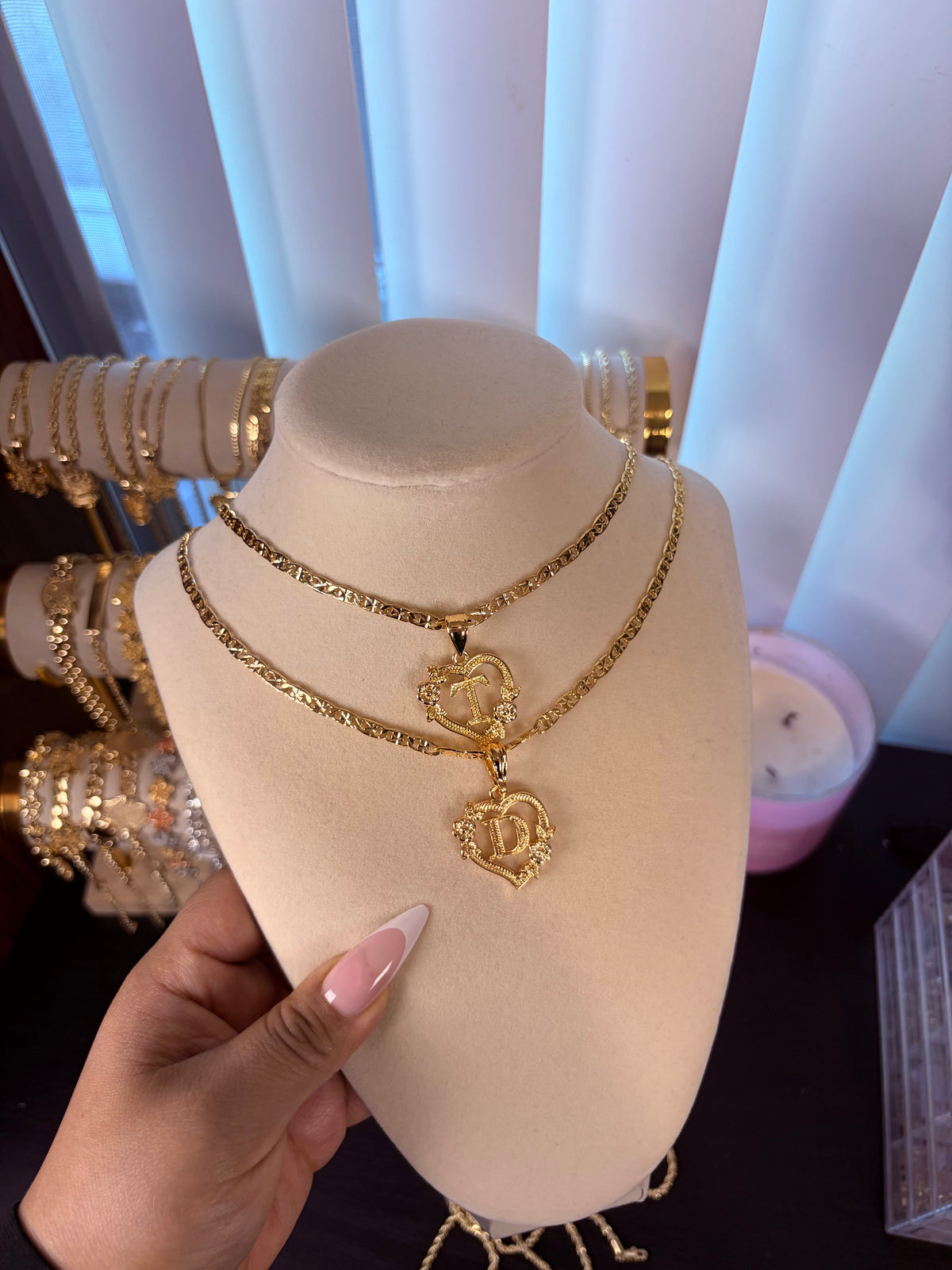 Heart Initial Pendant Necklace
