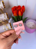 HK diamond studs (SILVER)