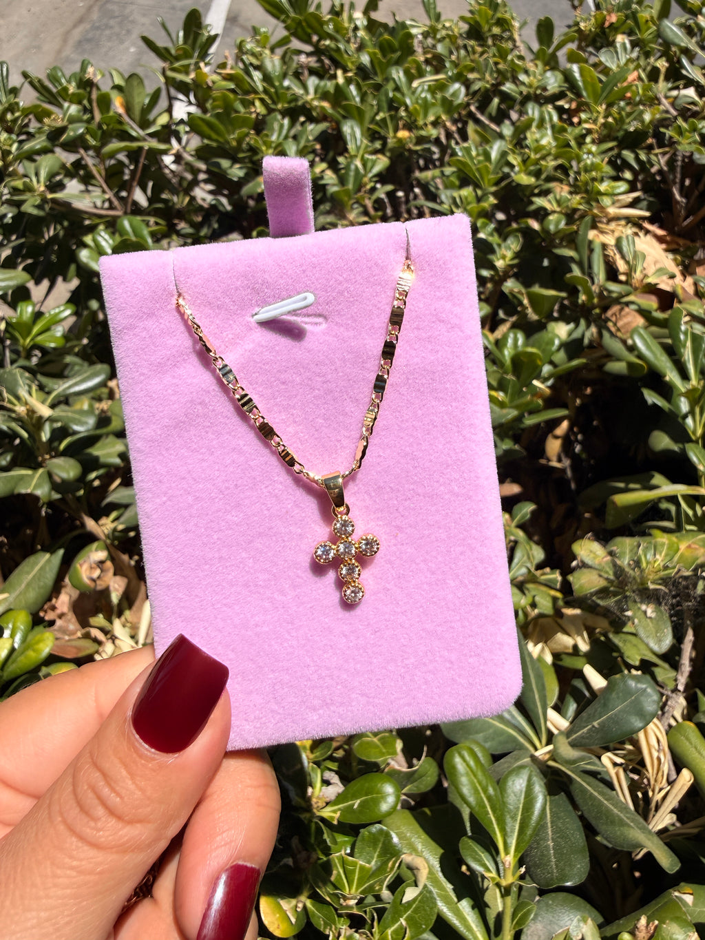 Small cross necklace