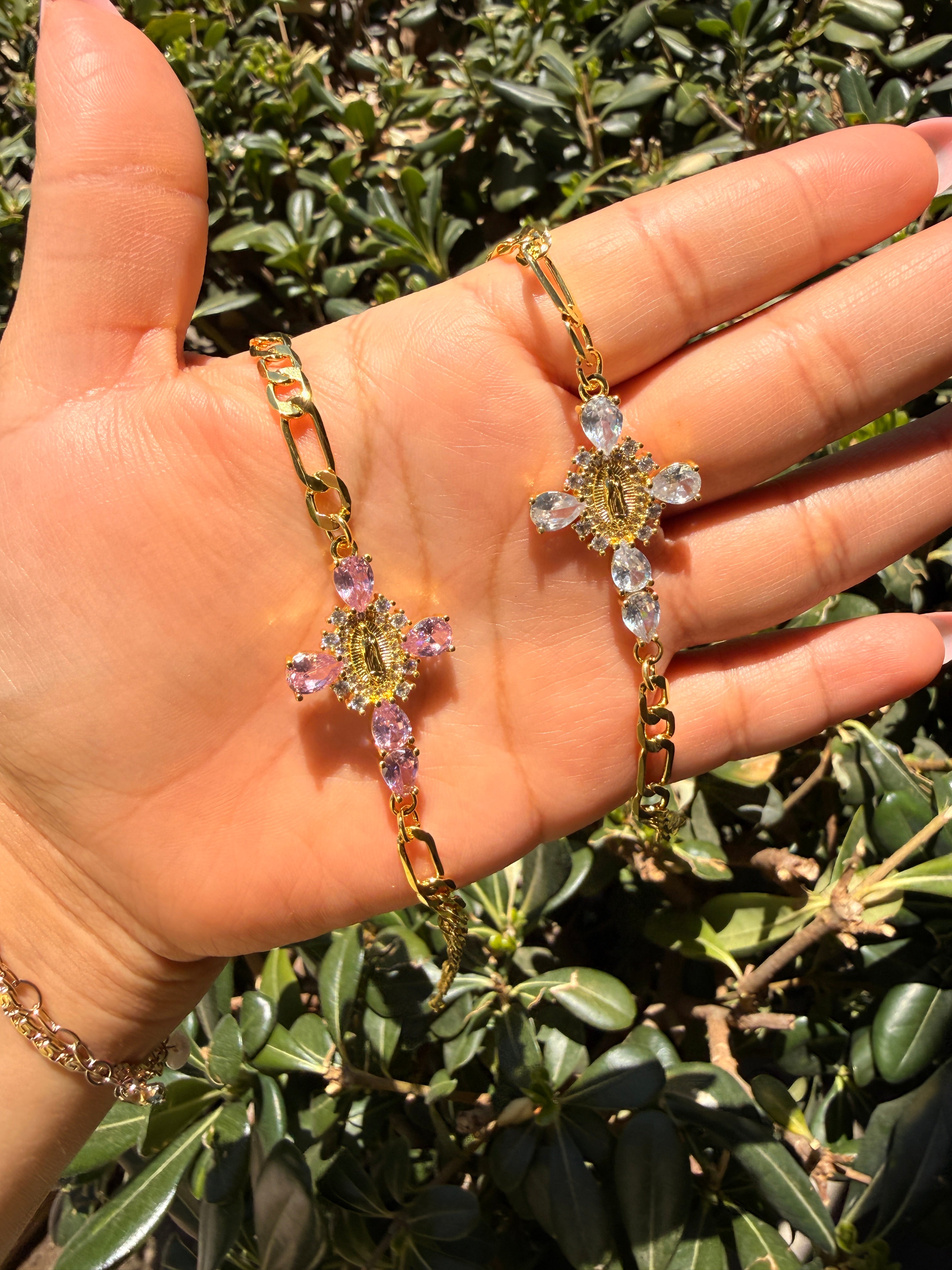 Virgin Mary Studded Bracelet