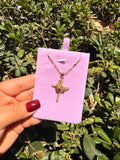 Crown cross necklace