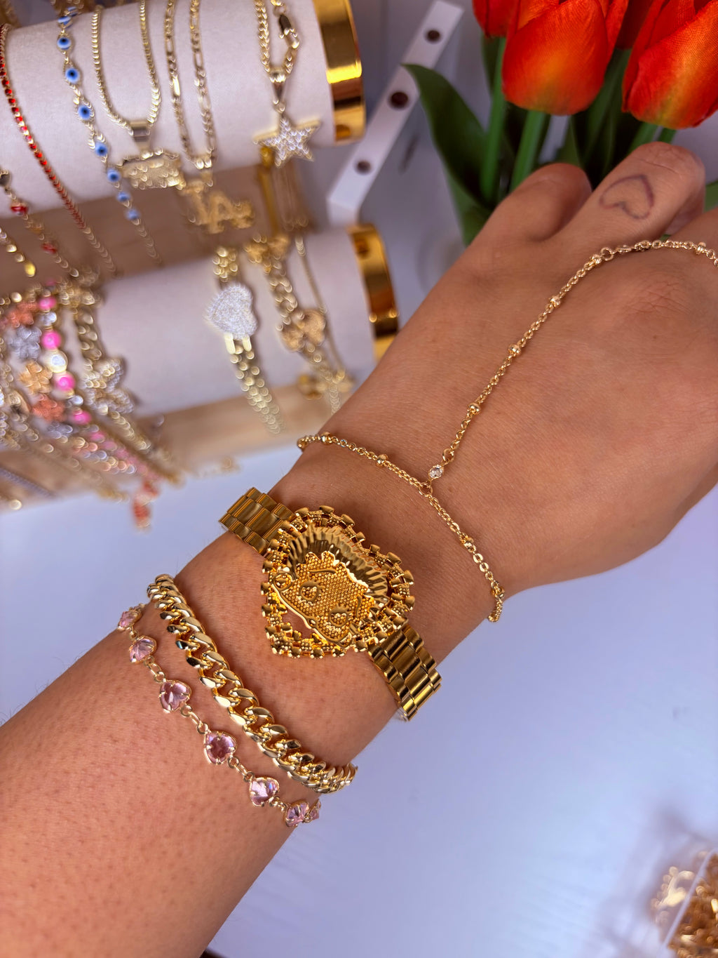BB Rollie bracelet 10” (ALL GOLD)
