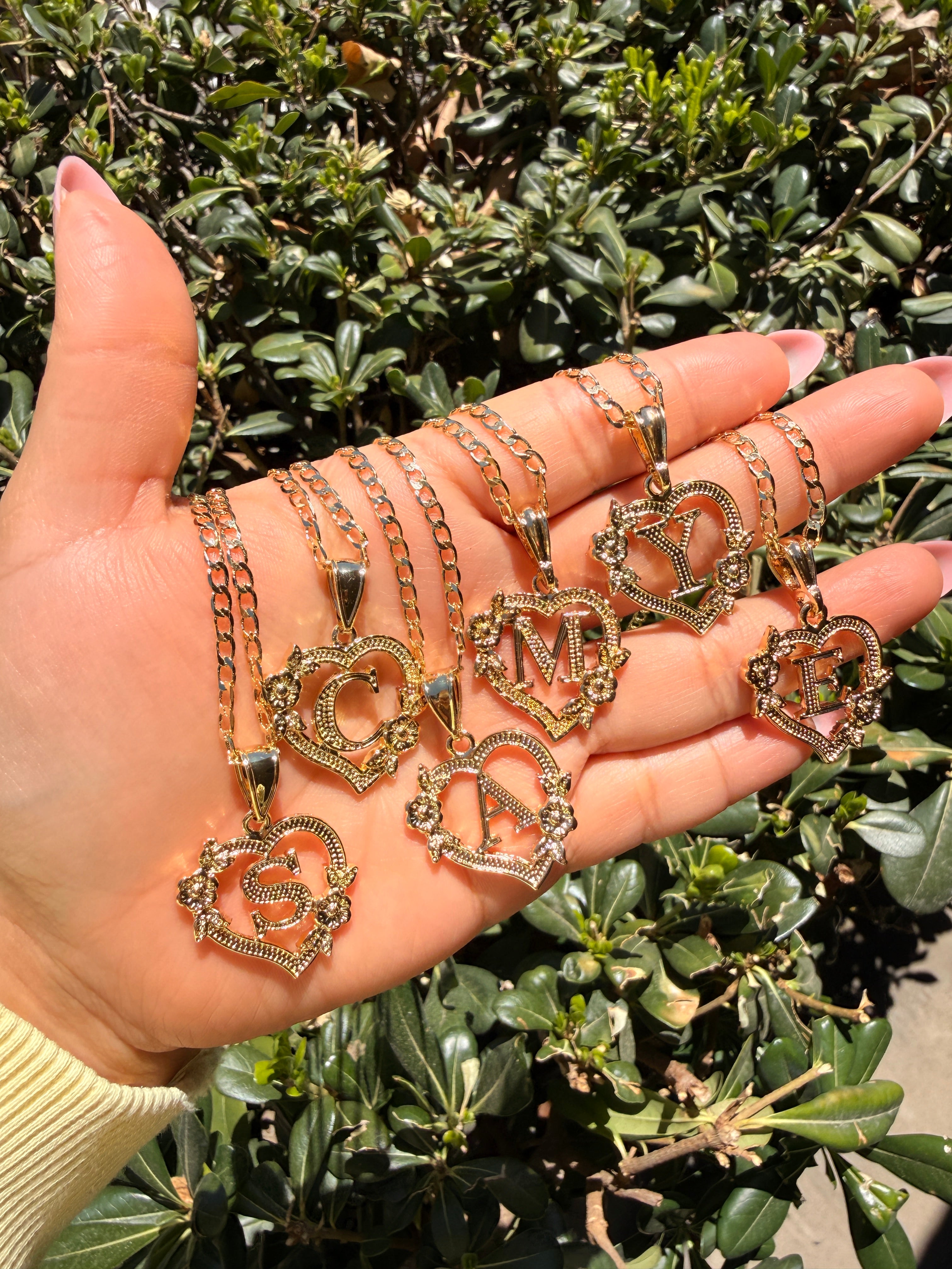 Heart Initial Pendant Necklace