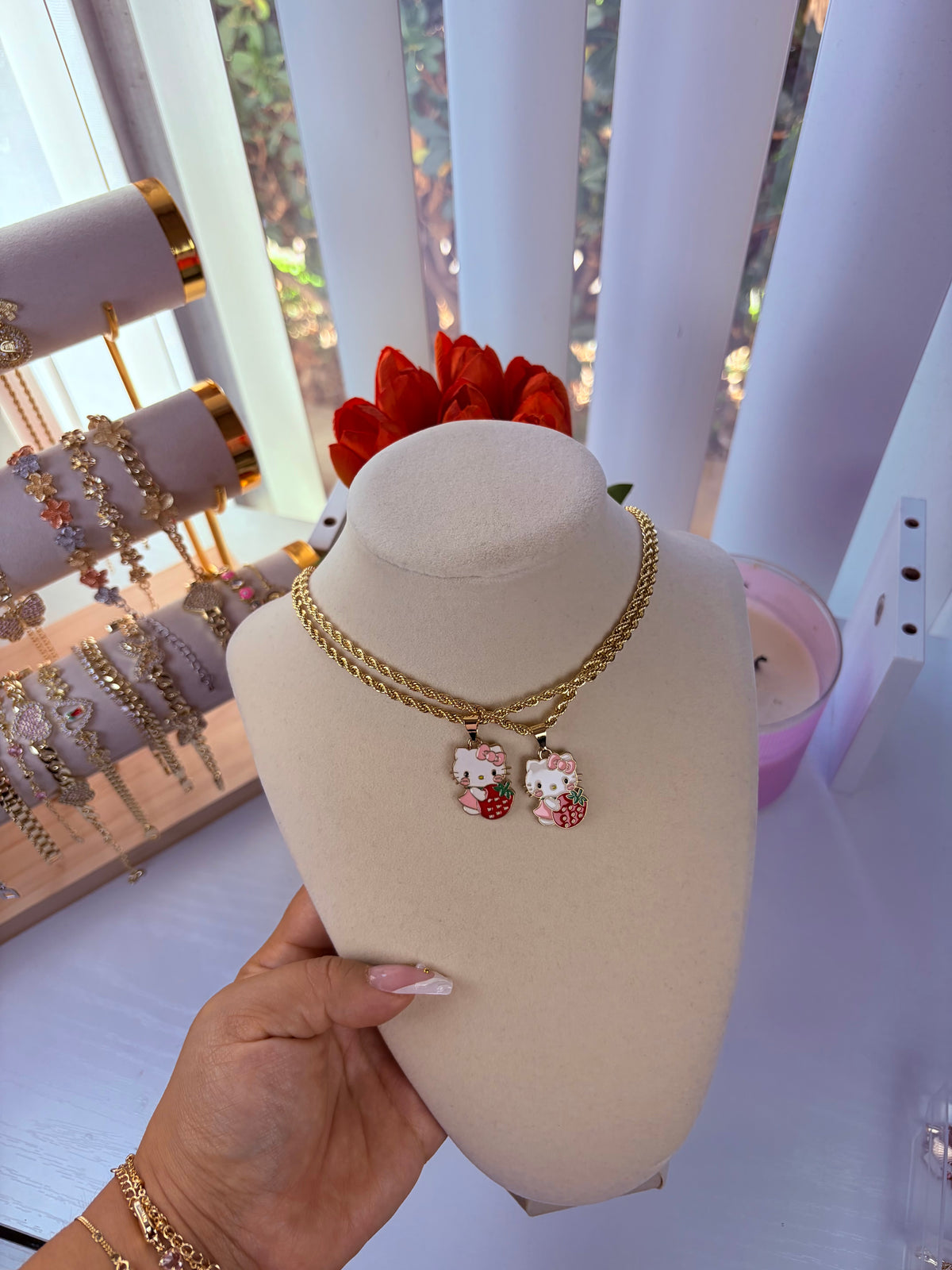 HK strawberry Necklace