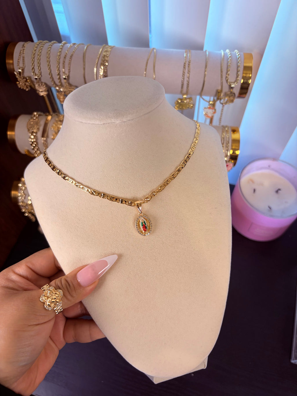 Virgin Mary necklace
