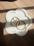 Textured Chain Hoops