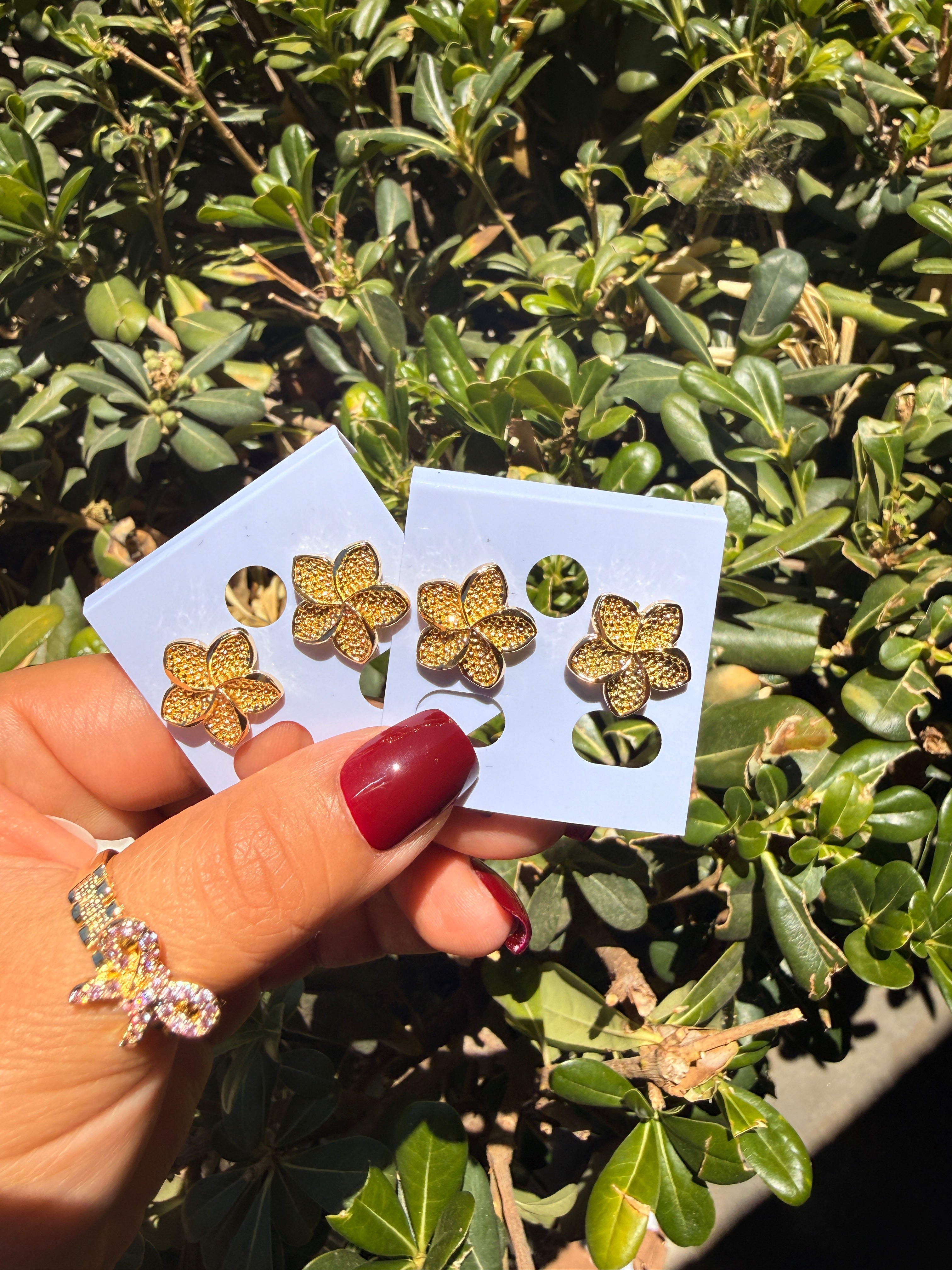 Hibiscus earrings