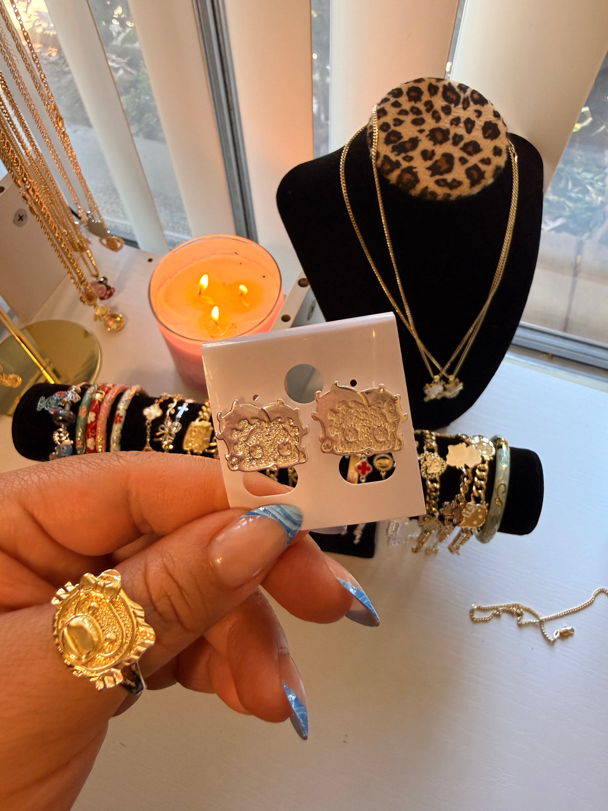 BB silver earrings