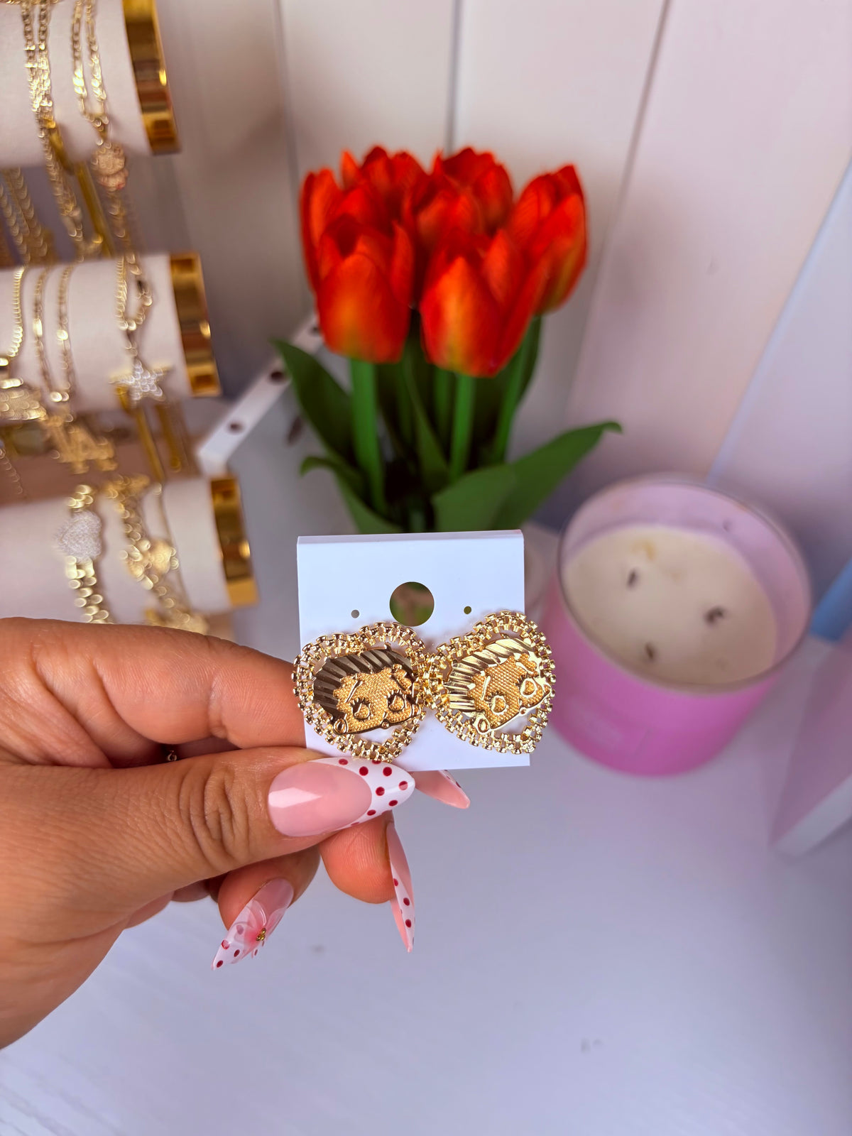 Bb Rollie heart earrings