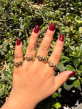 Double heart nugget ring