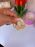 HK face Rollie earrings