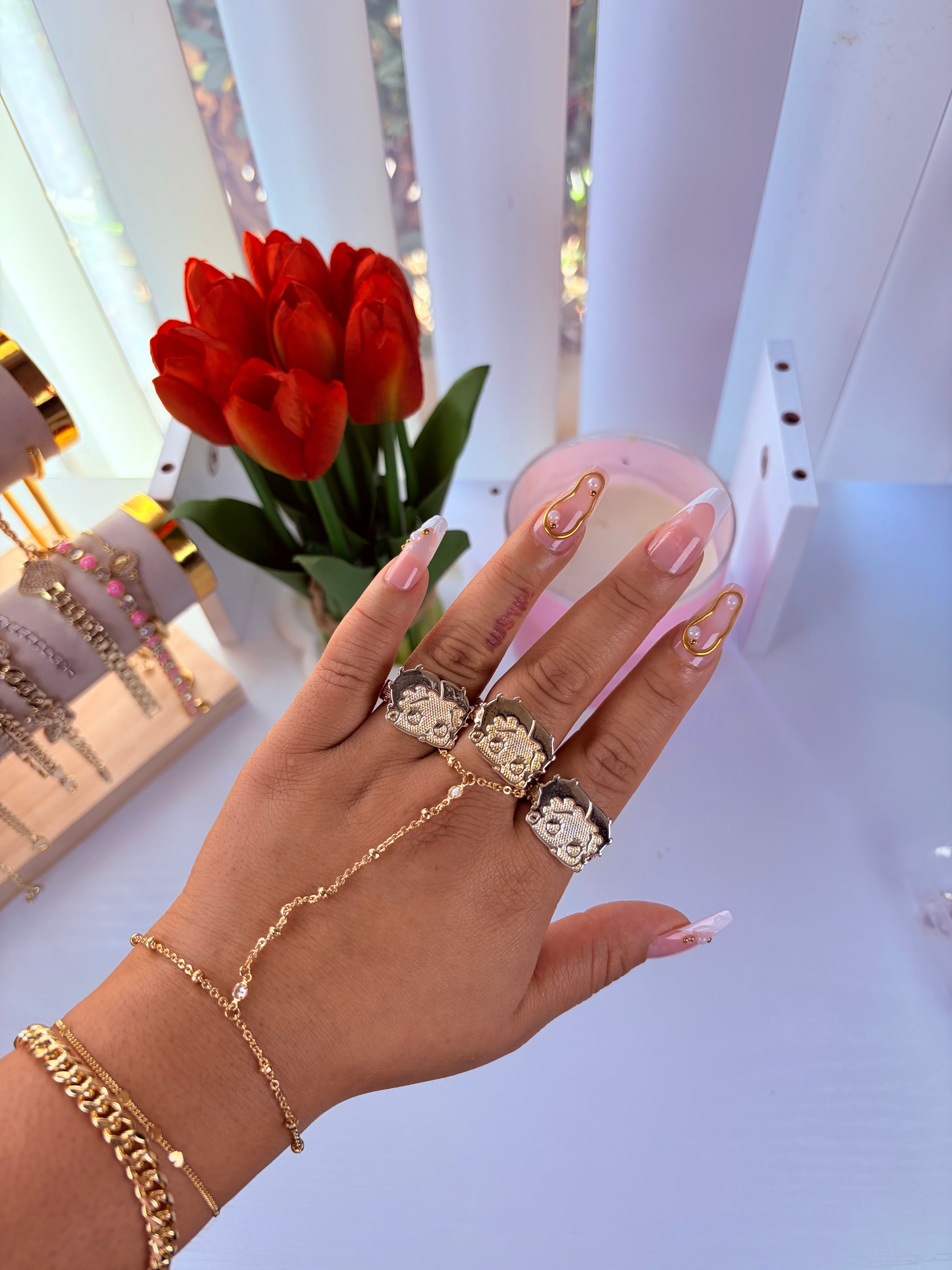 BB face ring (SILVER)