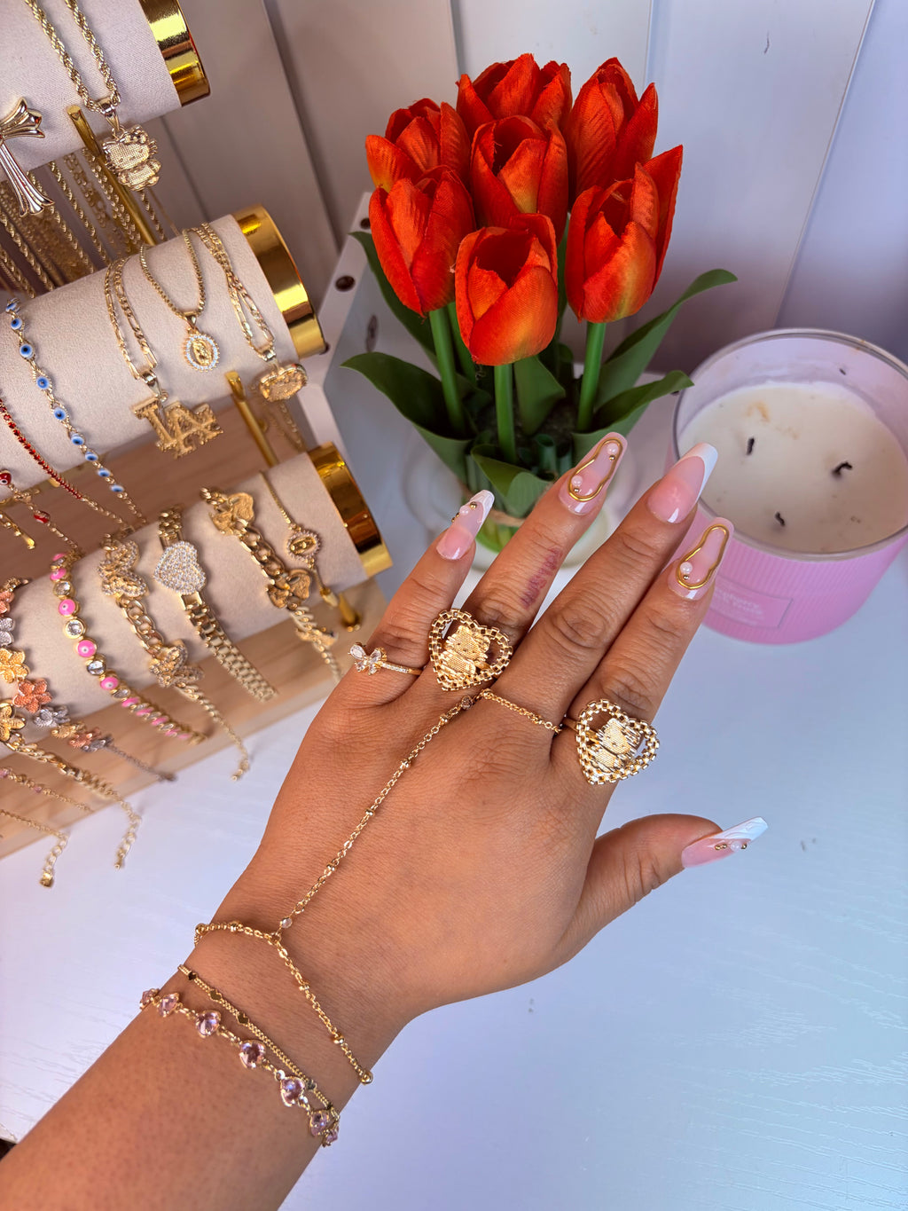Hk heart Rollie ring