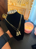 Crown initial necklace
