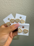 Heart Rollie Studs (White)