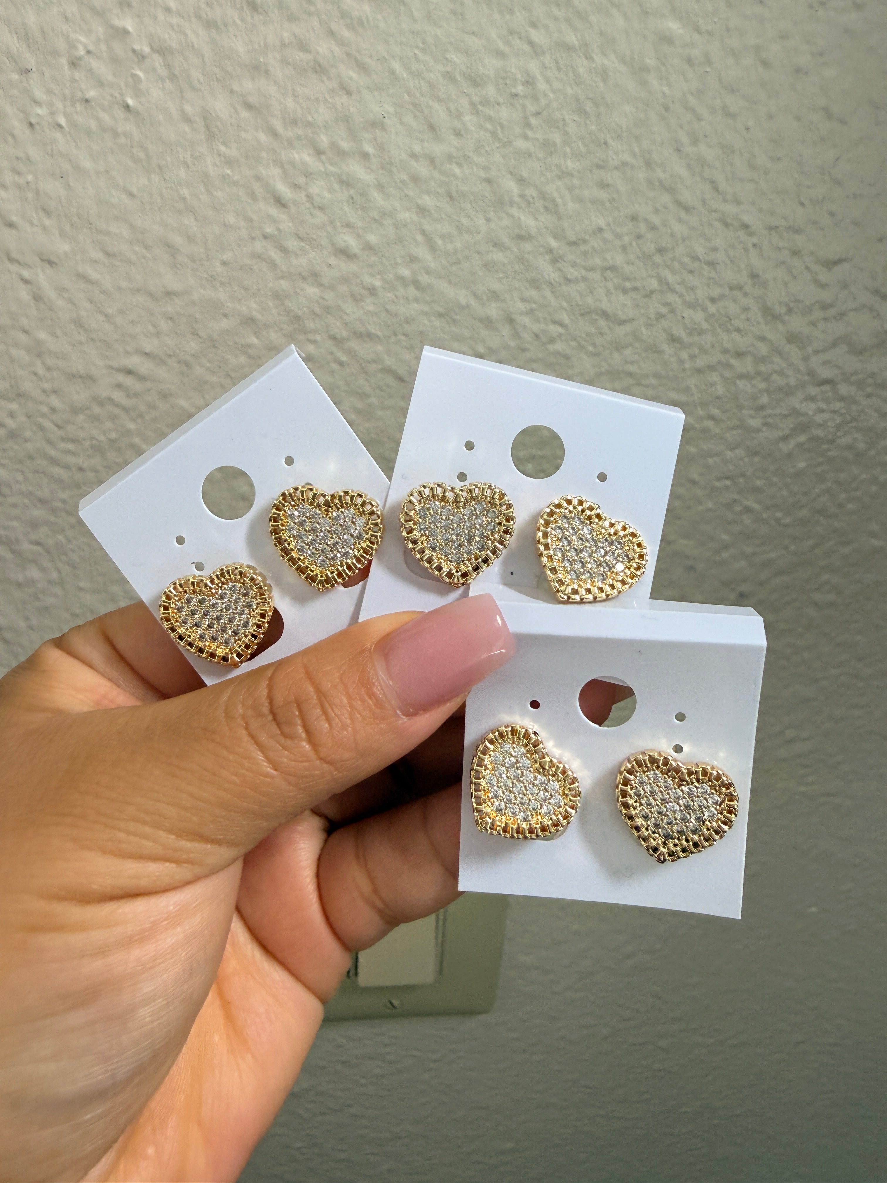 Heart Rollie Studs (White)