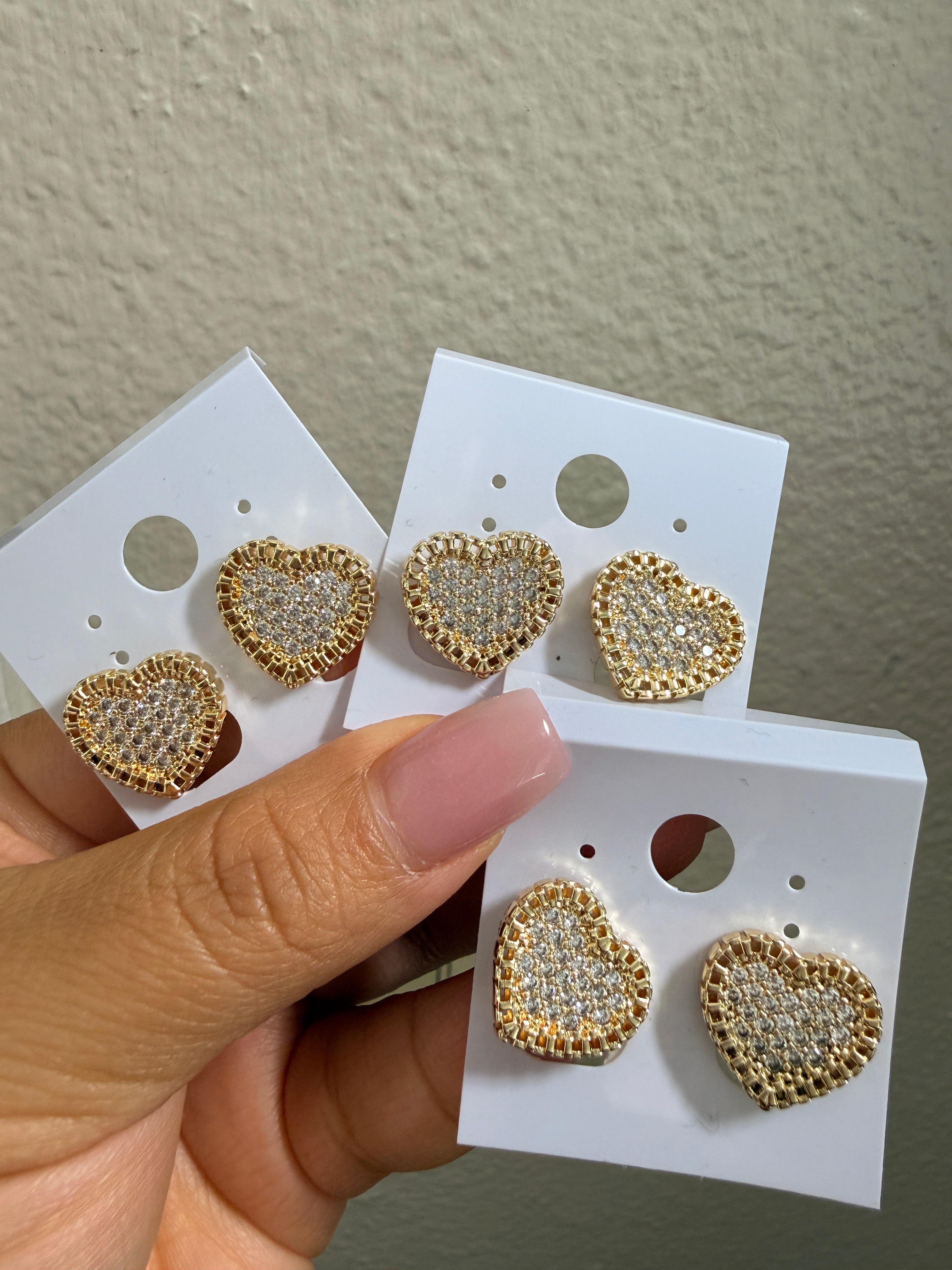 Heart Rollie Studs (White)