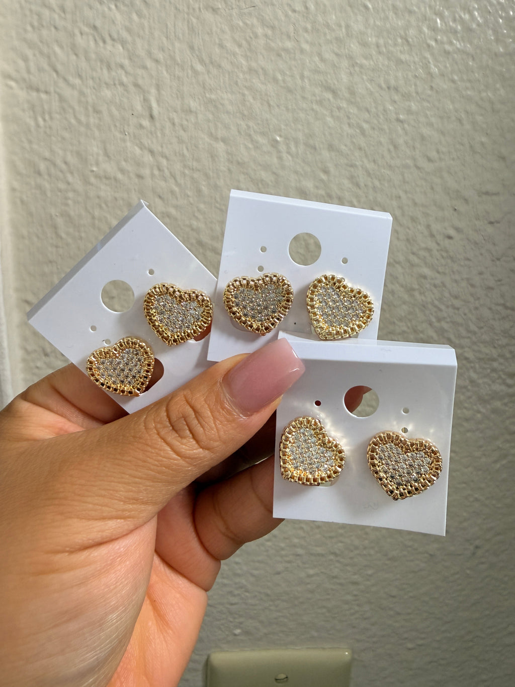 Heart Rollie Studs (White)