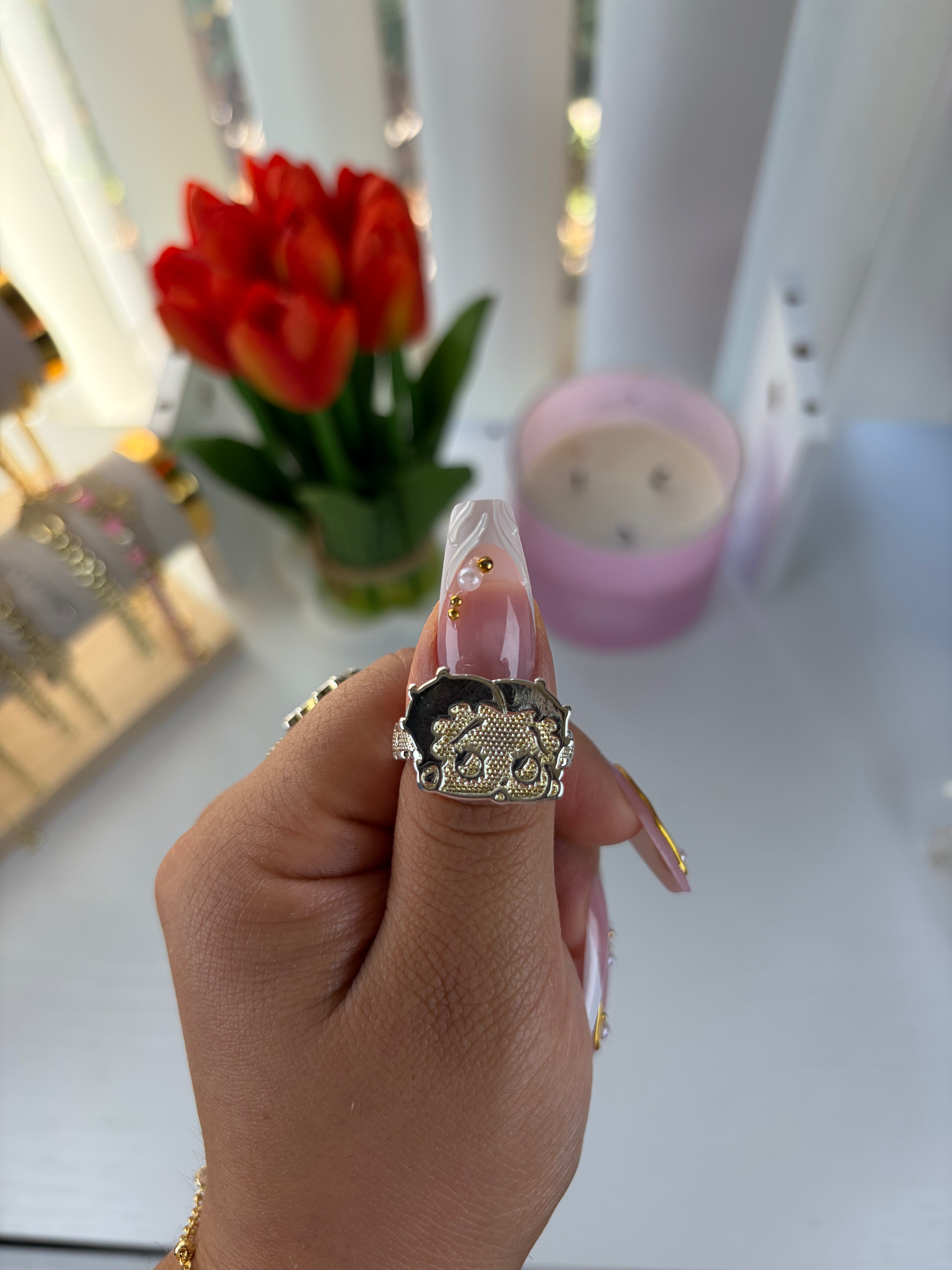 BB face ring (SILVER)