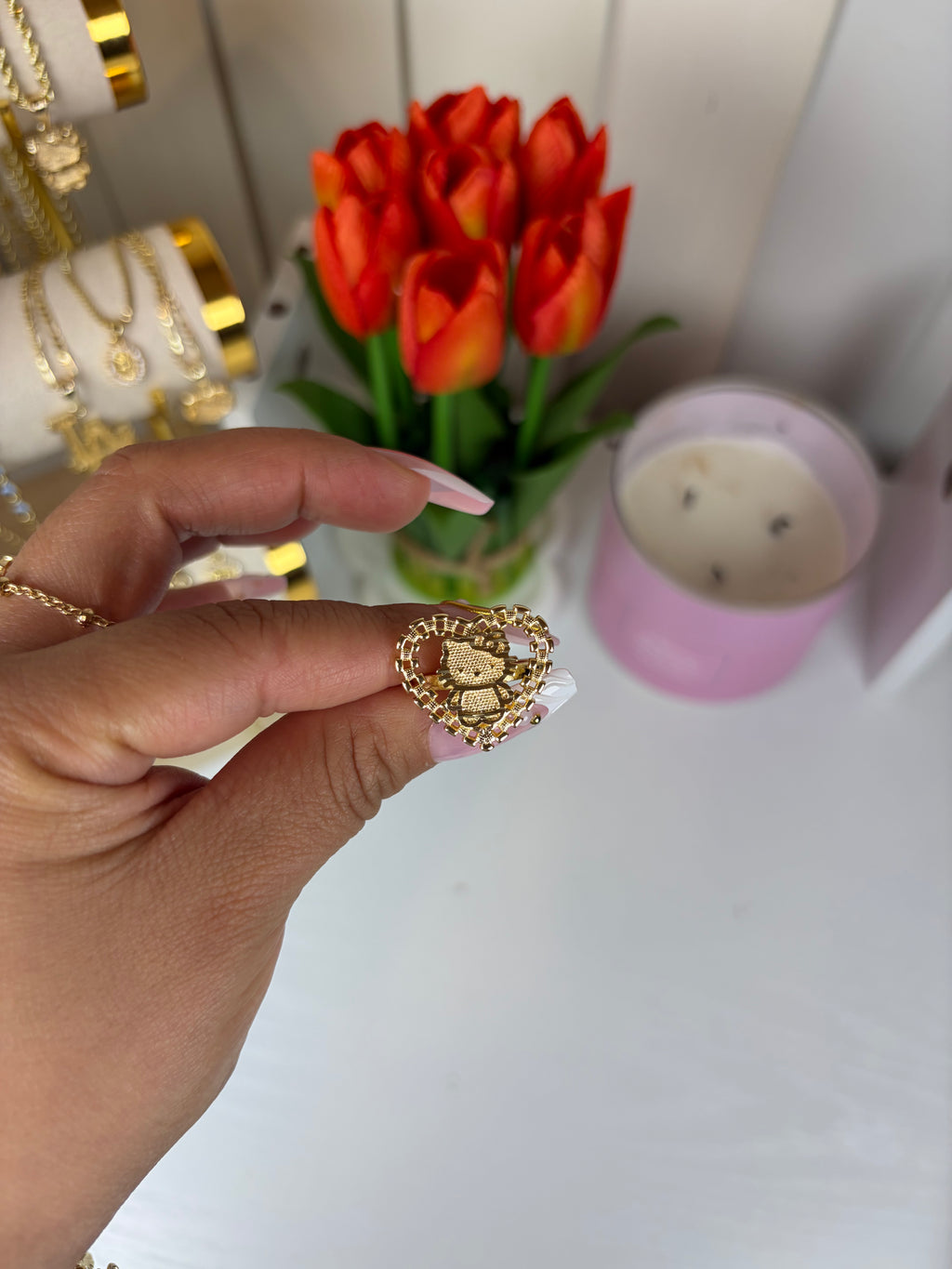 Hk heart Rollie ring