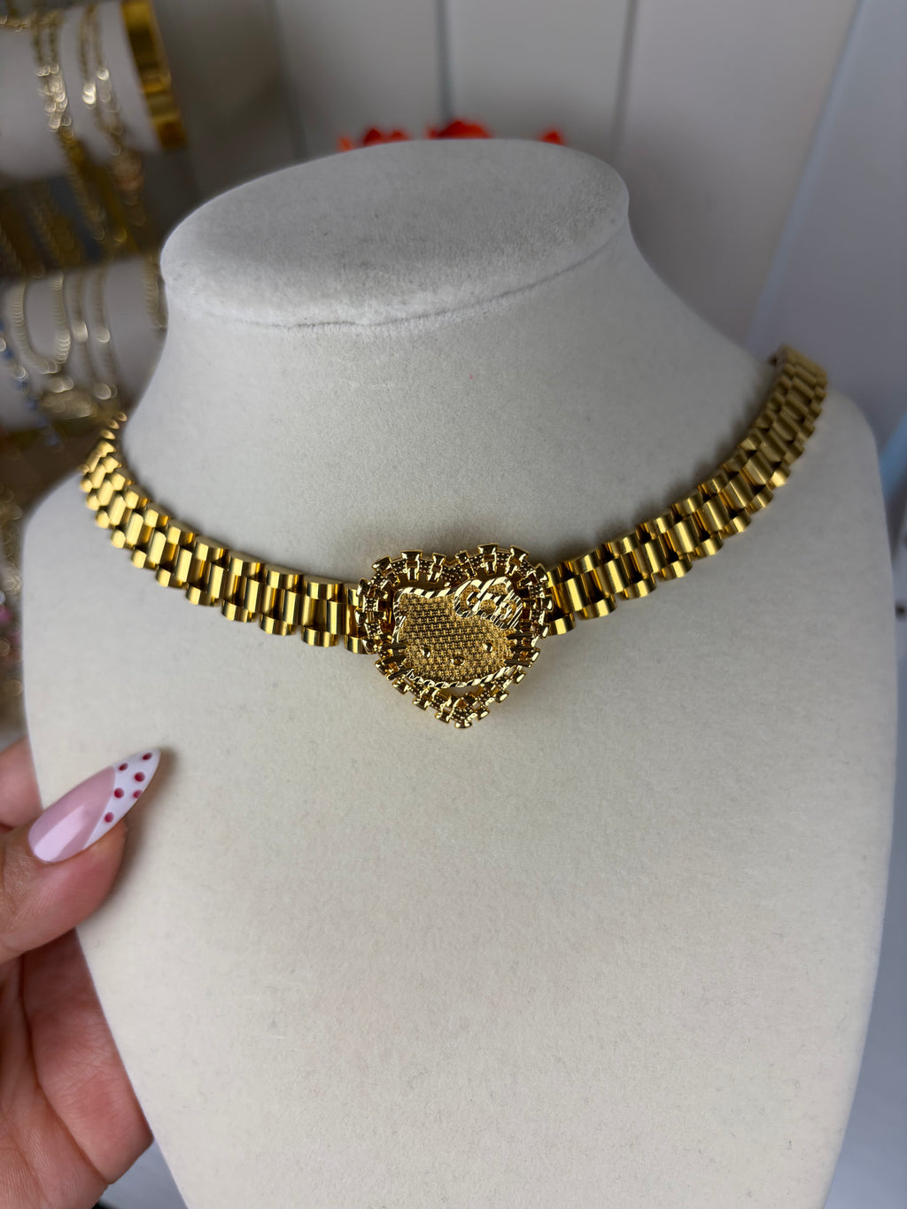 HK Rollie necklace 20” (ALL GOLD)